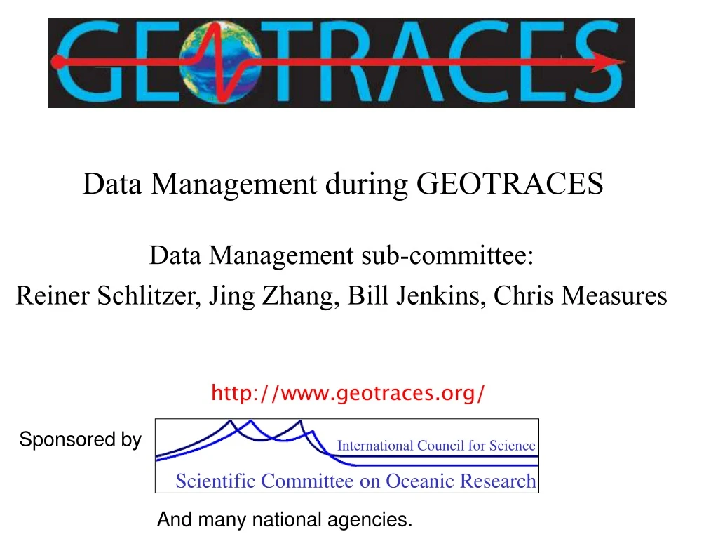 data management during geotraces