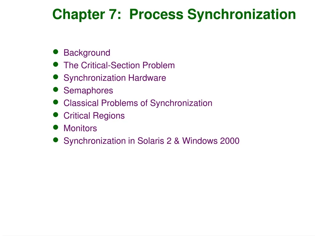 chapter 7 process synchronization