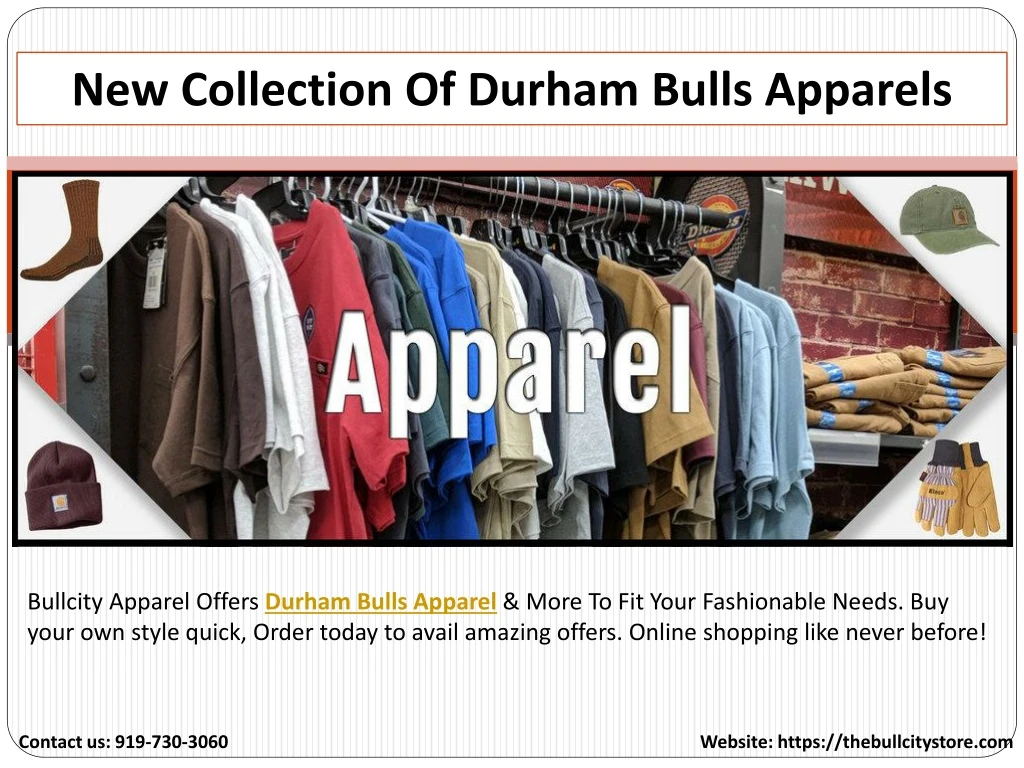 new collection of durham bulls apparels