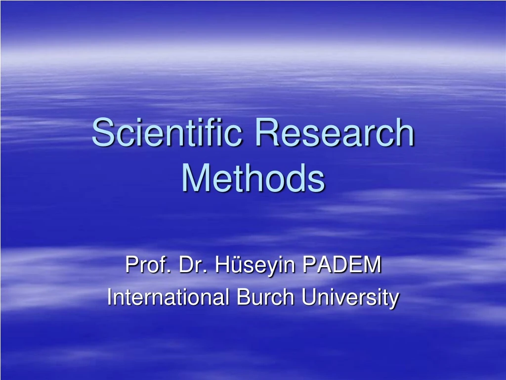 scientific research methods