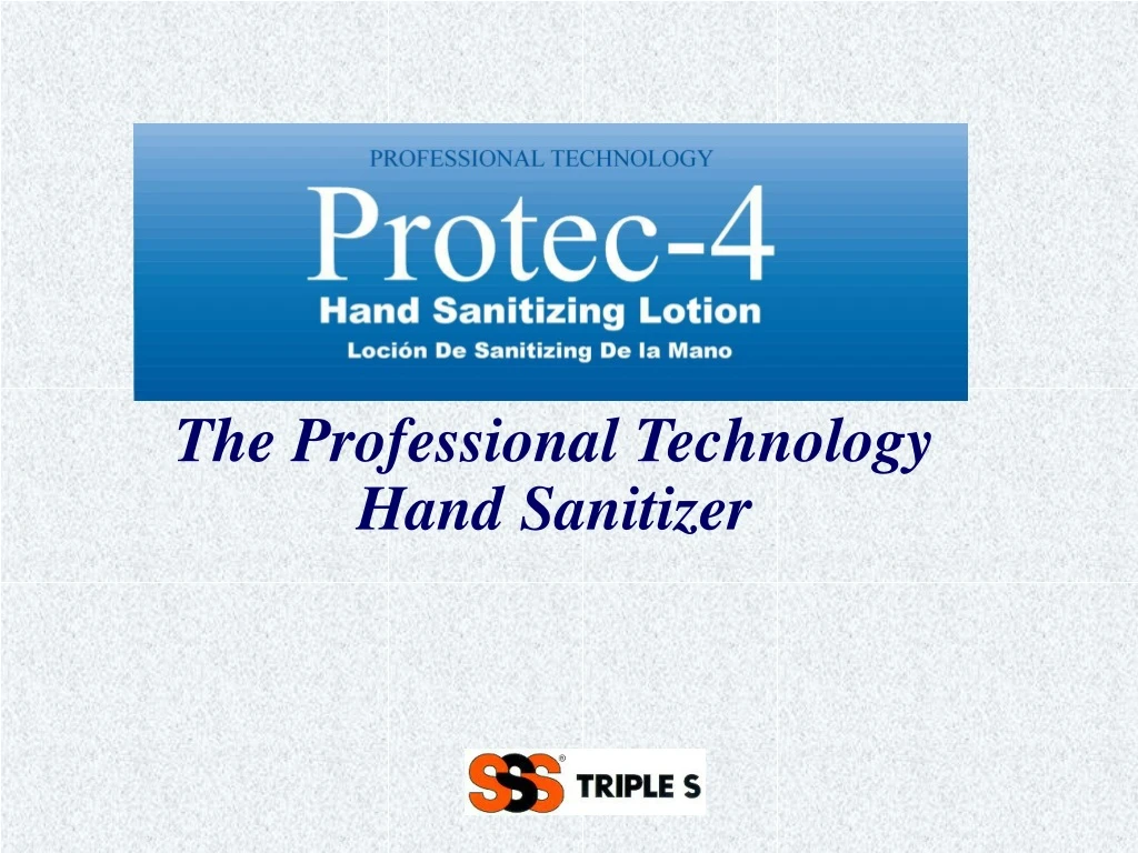 the professional technology hand sanitizer
