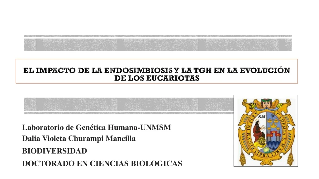 el impacto de la endosimbiosis y la tgh en la evoluci n de los eucariotas