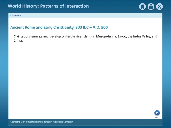 Ancient Rome and Early Christianity,  500 B.C.– A.D. 500