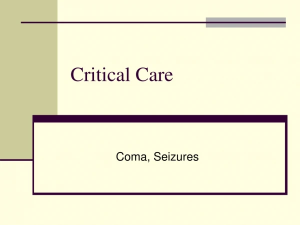 Critical Care