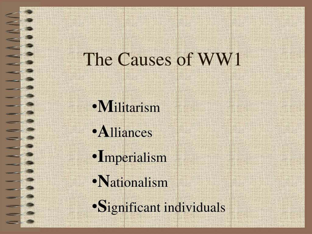 the causes of ww1