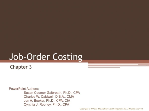 Job-Order Costing