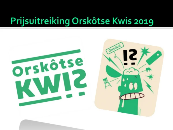 Prijsuitreiking  Orskôtse Kwis  2019