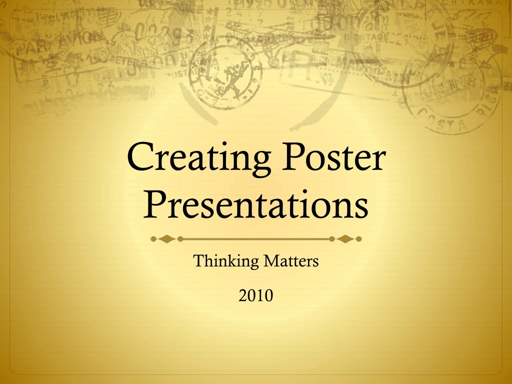 creating poster presentations