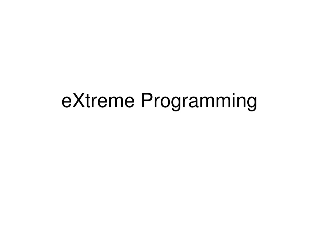 extreme programming