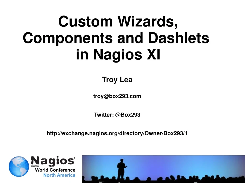 custom wizards components and dashlets in nagios