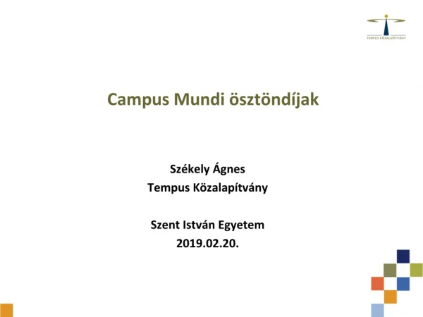 Campus  Mundi  ösztöndíjak