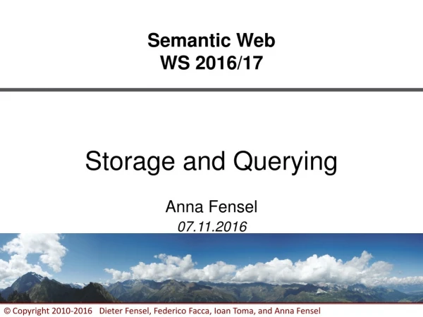 Semantic Web WS 2016/17