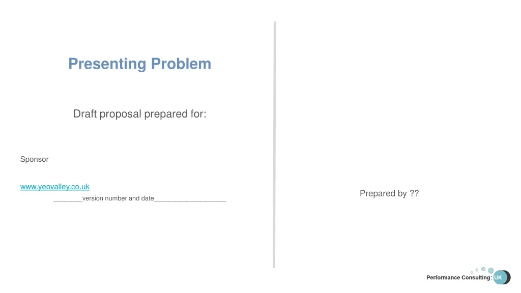 presenting problem draft proposal prepared