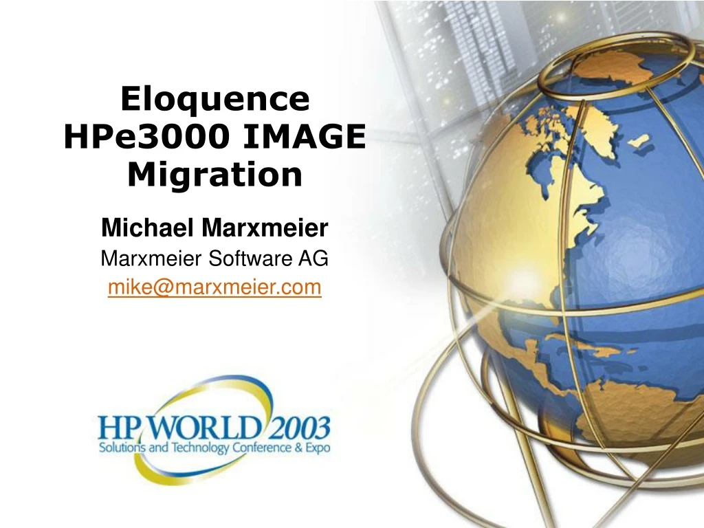 eloquence hpe3000 image migration