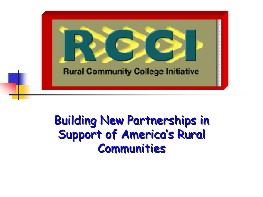 building new partnerships in support of america s rural communities
