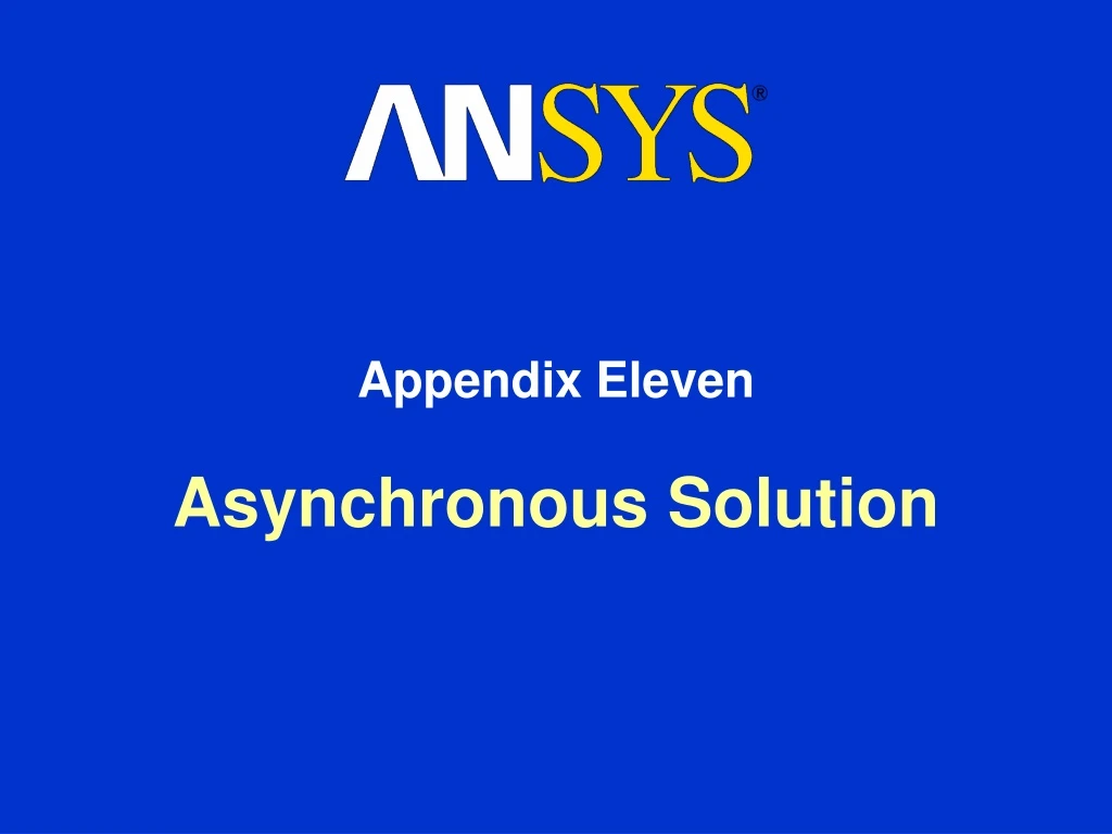 appendix eleven