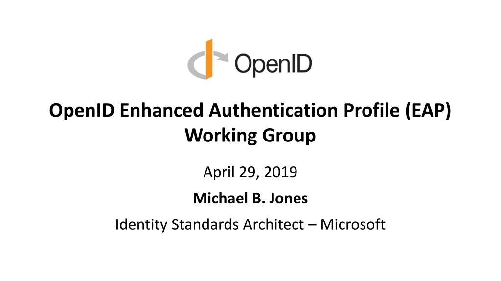 openid enhanced authentication profile eap working group