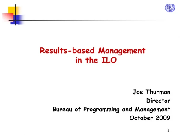 Results-based Management in the ILO