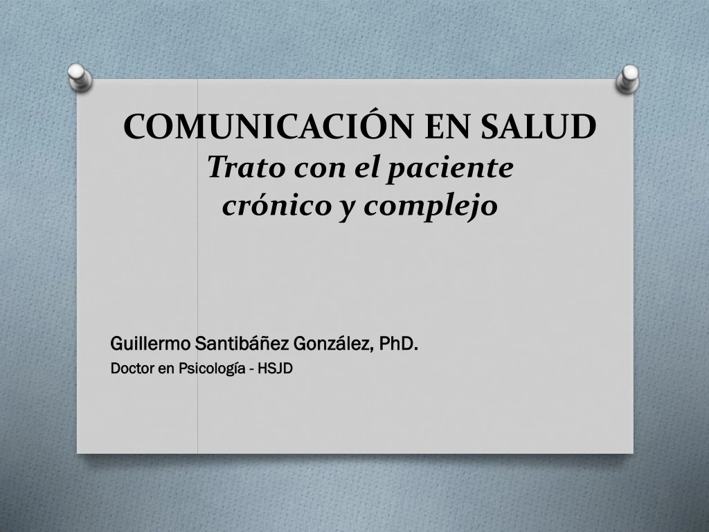 comunicaci n en salud trato con el paciente cr nico y complejo