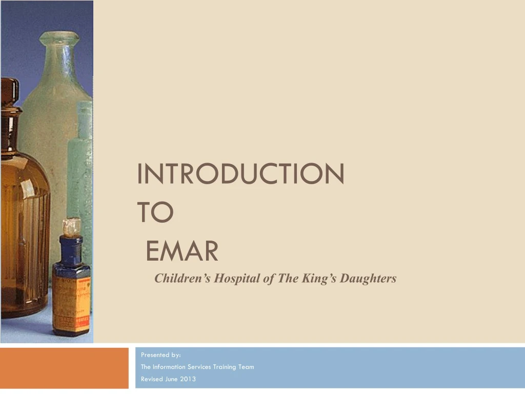 introduction to emar