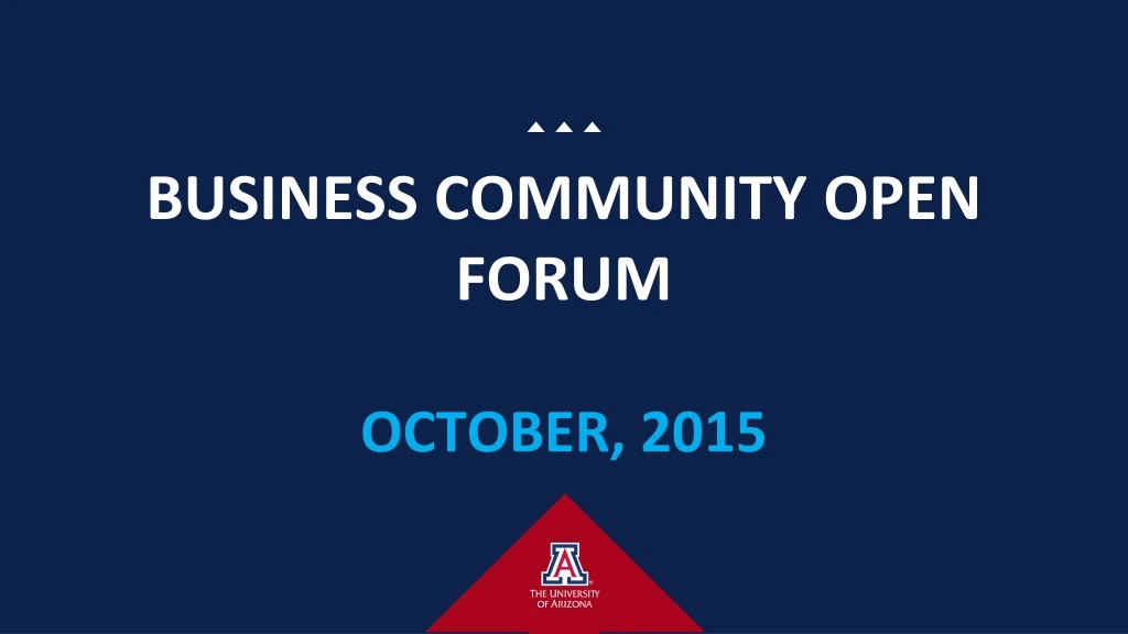 business community open forum october 2015