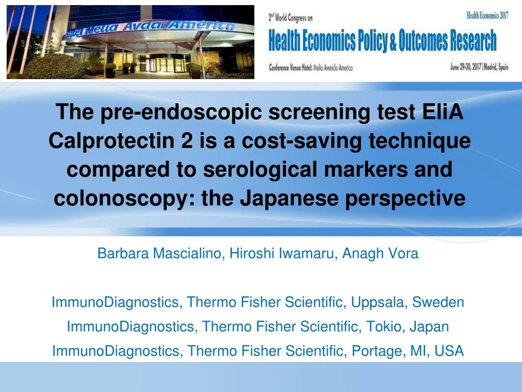 the pre endoscopic screening test elia