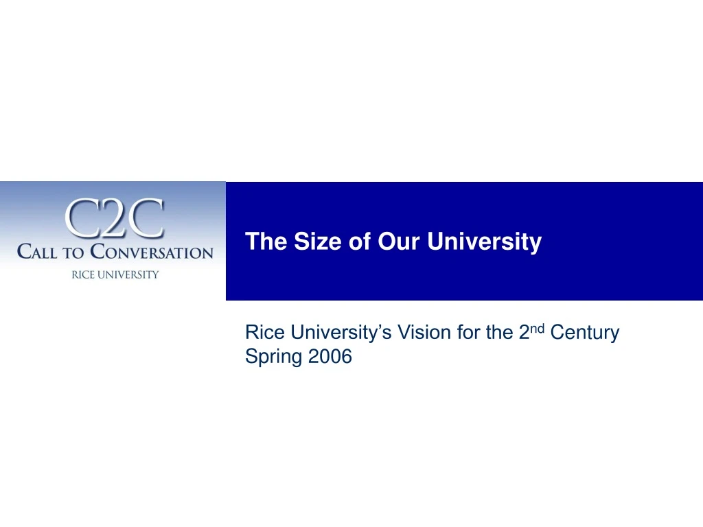 the size of our university