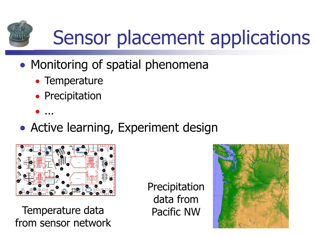sensor placement applications