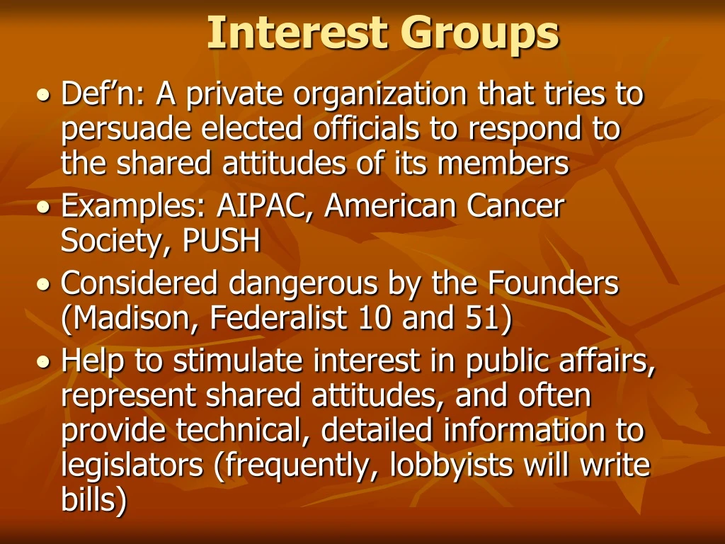 interest groups