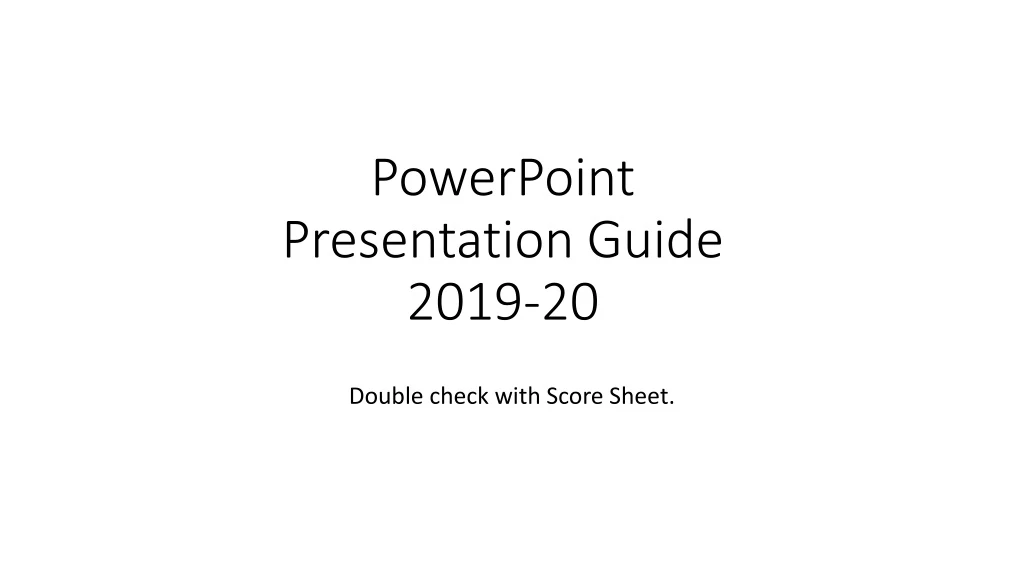 powerpoint presentation guide 2019 20