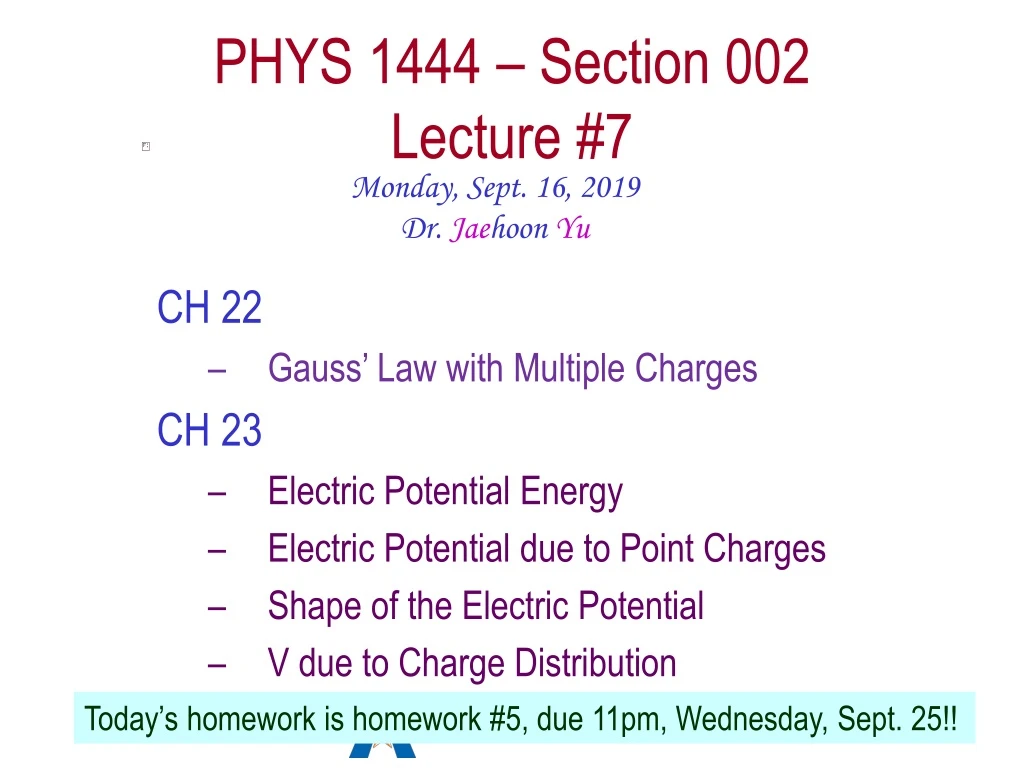 phys 1444 section 002 lecture 7