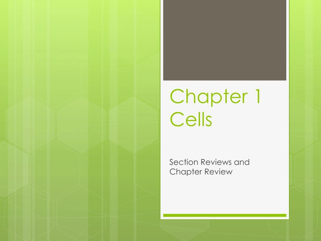 chapter 1 cells