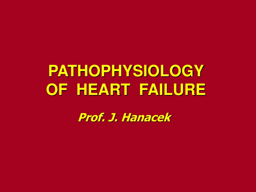 pathophysiology of heart failure