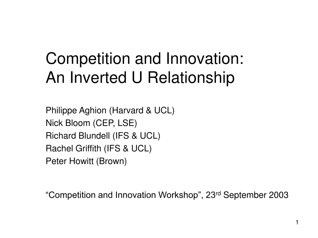 competition and innovation an inverted