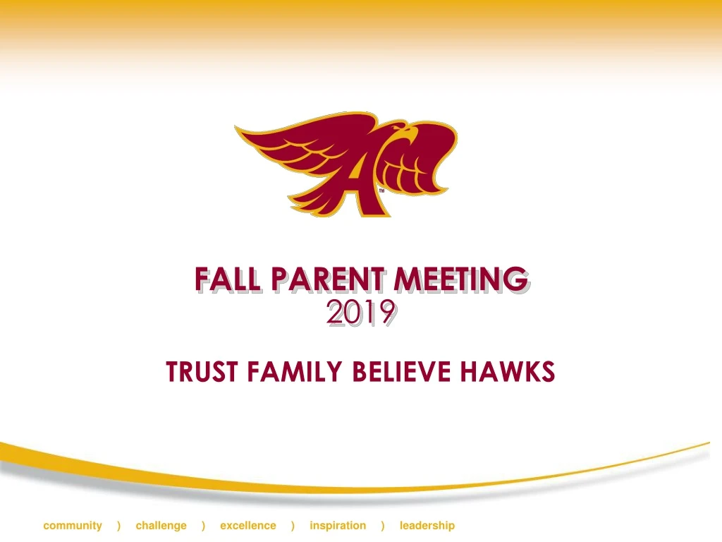 fall parent meeting 2019