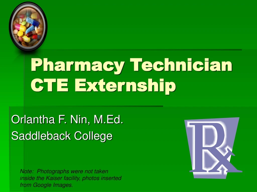 pharmacy technician cte externship