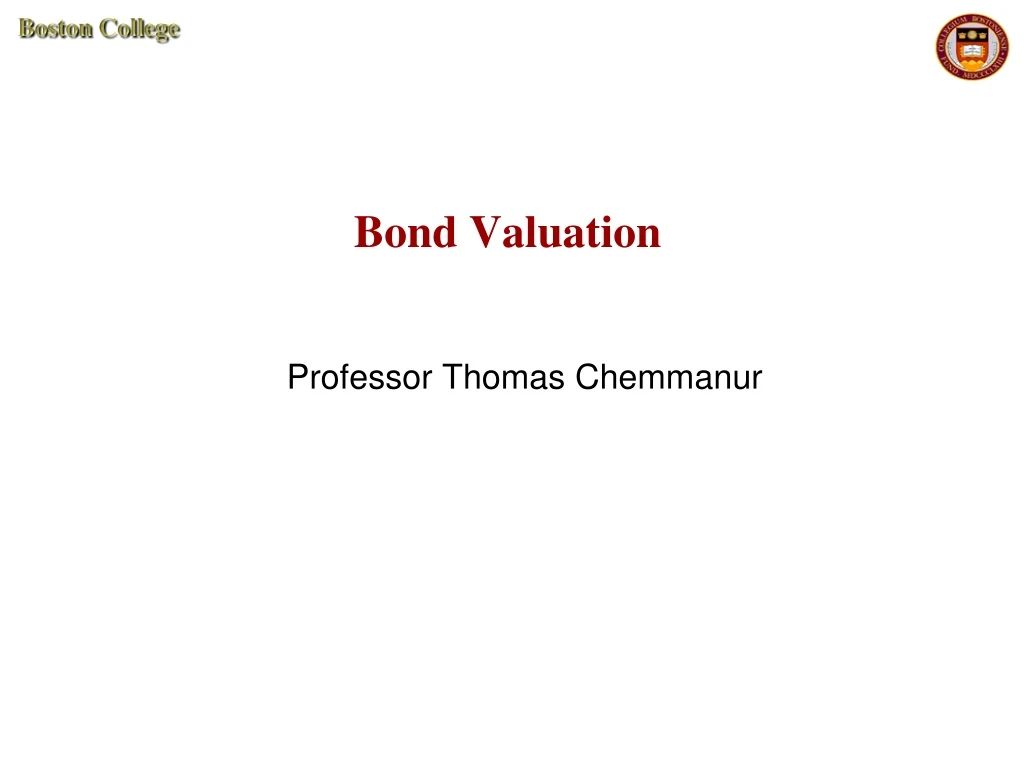 bond valuation