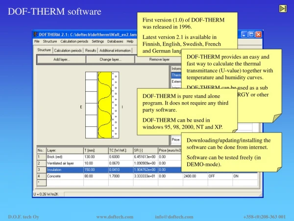 DOF-THERM software