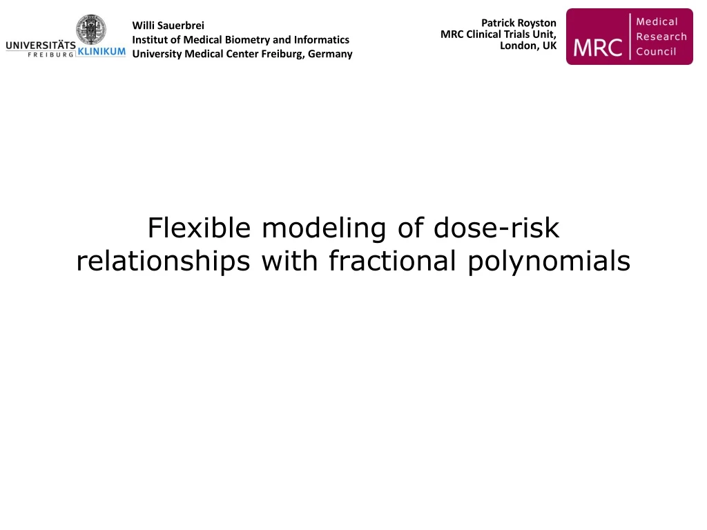 flexible modeling of dose risk relationships with fractional polynomials