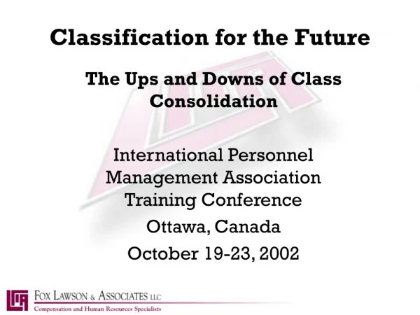 Classification for the Future