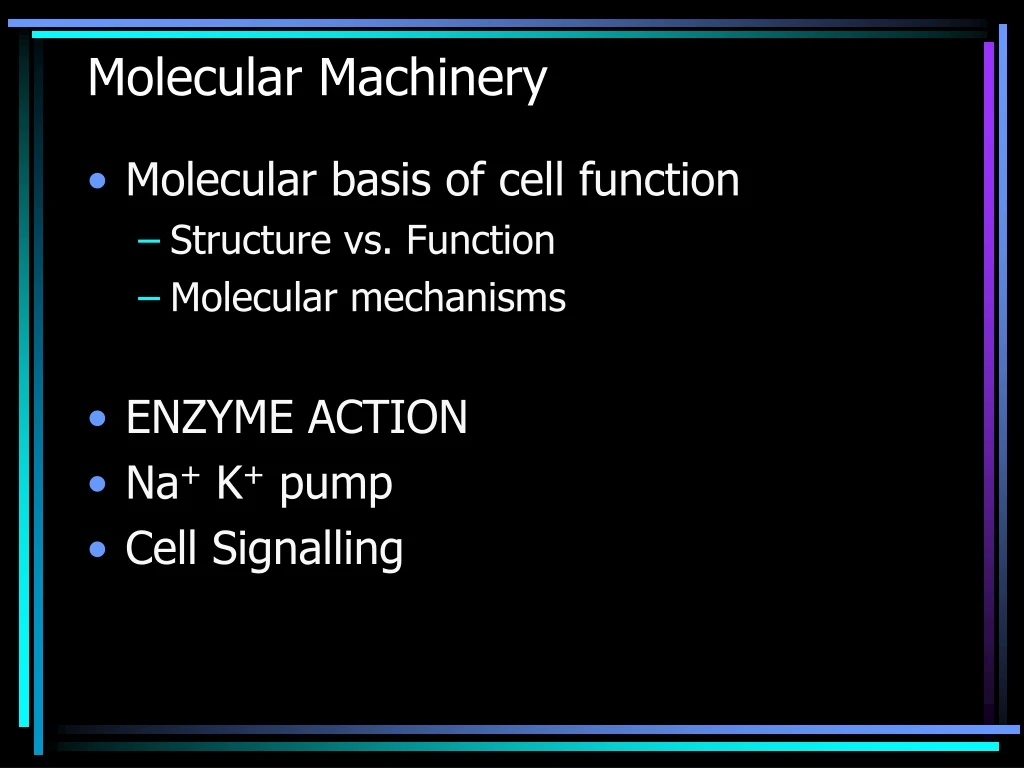 molecular machinery