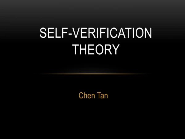 Self-verification theory
