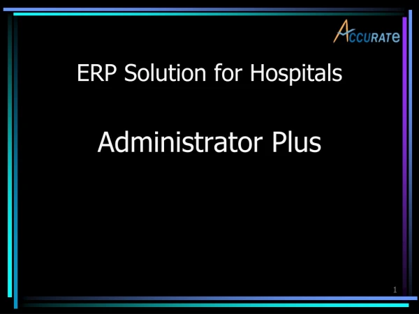 ERP Solution for Hospitals