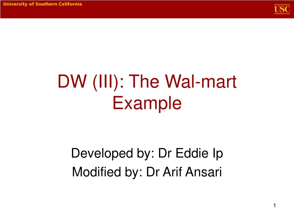 dw iii the wal mart example