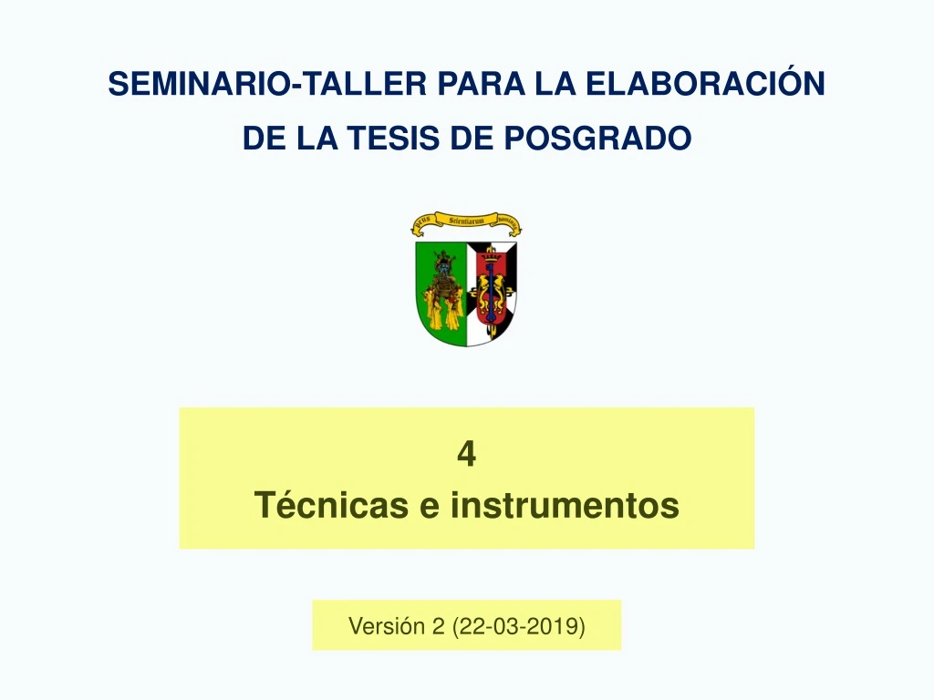 seminario taller para la elaboraci n de la tesis