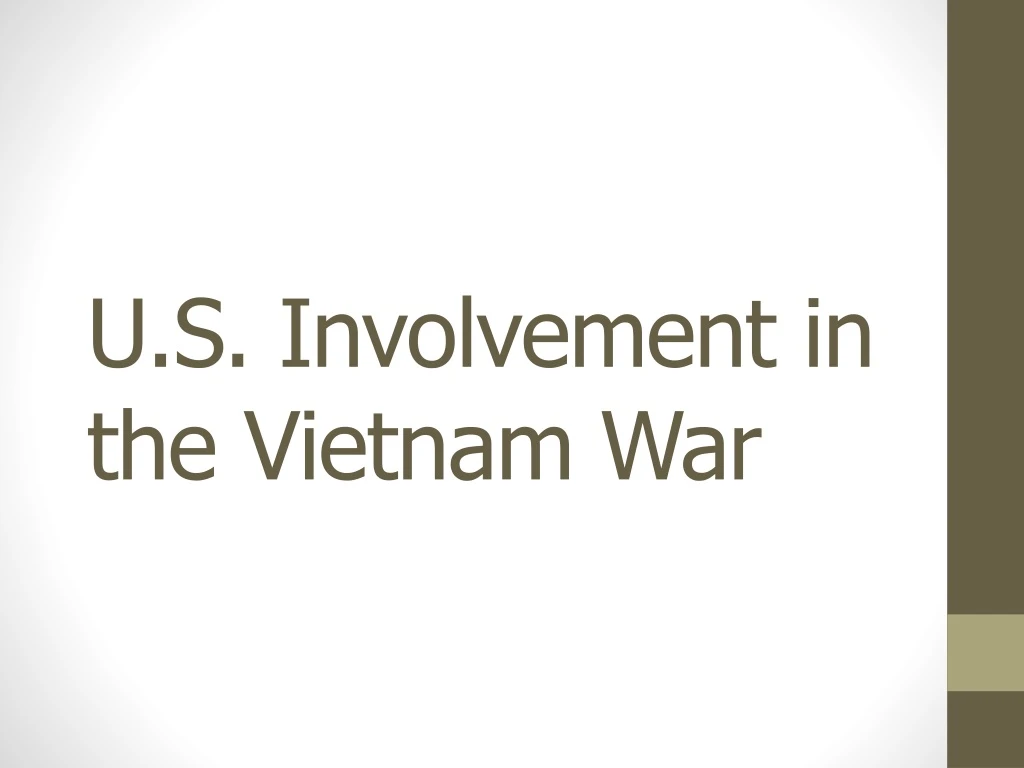 u s involvement in the vietnam war
