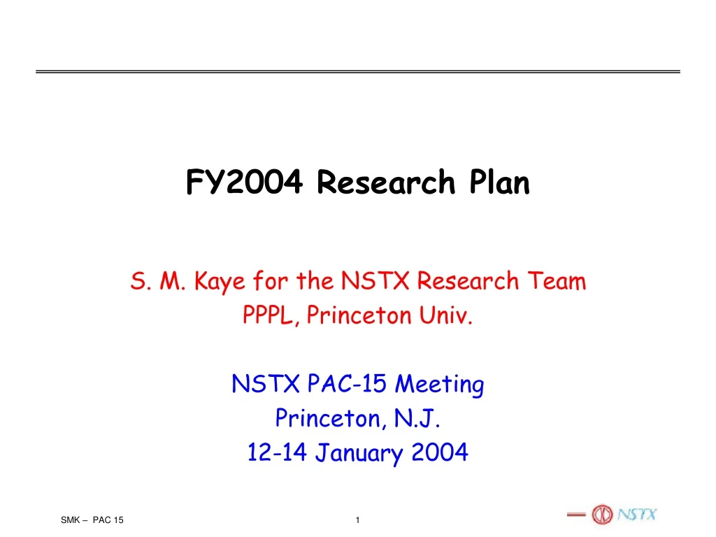 fy2004 research plan