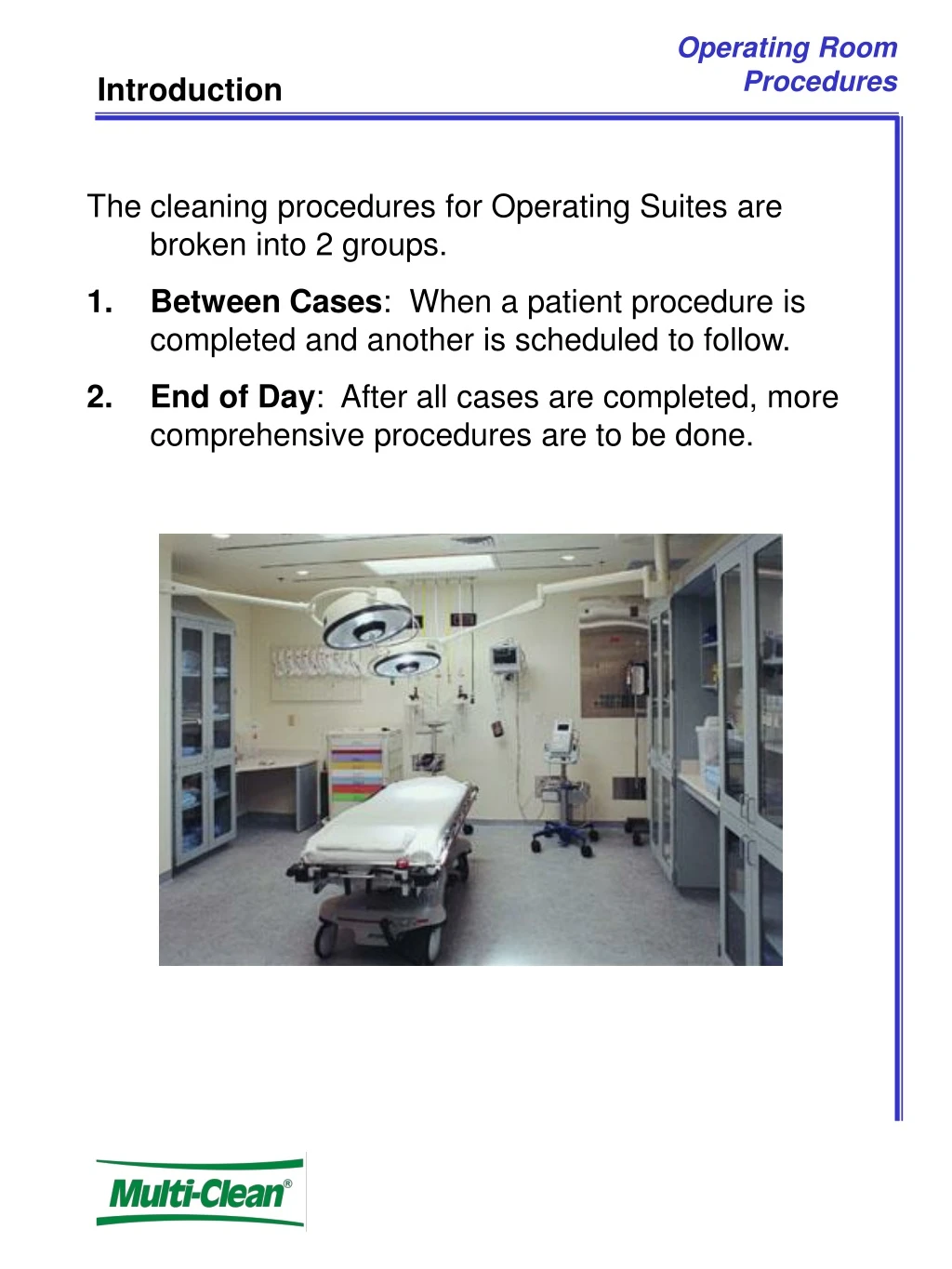 operating room procedures