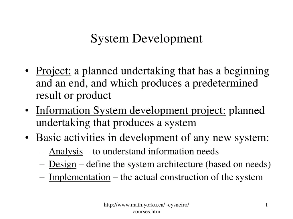 system development