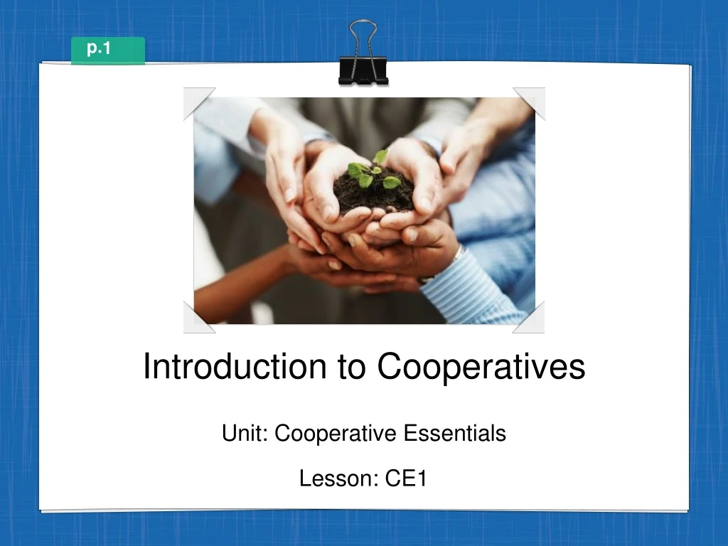 introduction to cooperatives